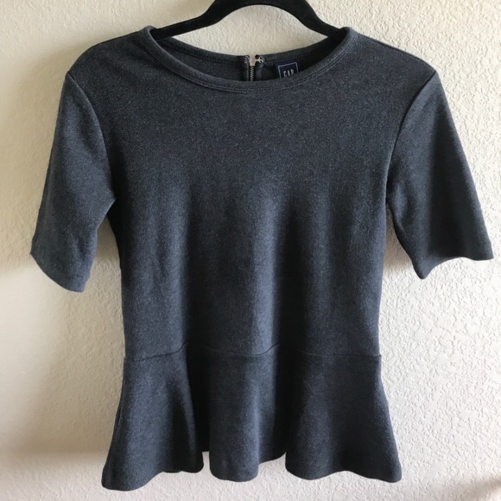 Heather Grey Peplum Top
